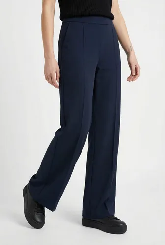 comma Jogger Pants mit weitem Bein in Blau (Gr. 34) - Leichte Sommerhose aus pflegeleichtem Stretchmaterial für hohen Tragekomfort. Ideal für lässige Looks und entspannte Tage.
