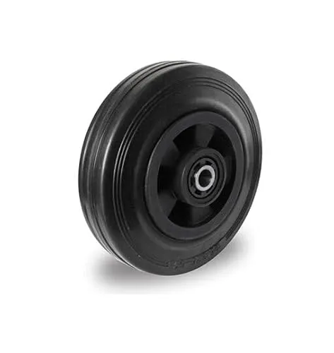 Einbaurad 200 mm Vollgummi schwarz