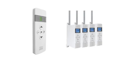 WIR elektronik Rollladengurt-Antrieb WIR SET FB-9 mit eW540-M - Praktisches Set mit 4 eW540-M Antrieben und 1 FB-9 Fernbedienung für komfortable Steuerung Ihrer Rollläden, ideal für effiziente Nutzung.