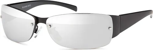 Herren Sonnenbrille 80er Fahrradbrille Sport Brille Retro Silber