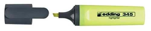 edding 345 Textmarker - gelb - 10 Highlighter - Keilspitze 2-5 mm - ideal für leuchtende Markierungen und Hervorhebung von Textpassagen und Notizen