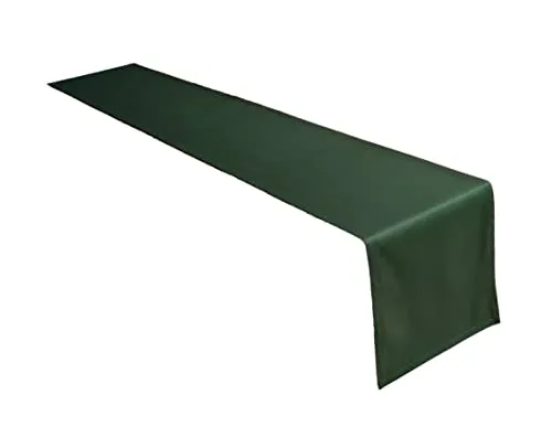 Lemos Home Hochwertiger Tischläufer Tischwäsche aus 100% Baumwolle Kollektion Konzept, Farbe & Größe wählbar (Tischläufer - 40x180cm, Olivgrün)