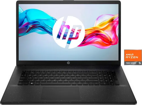 HP 17-cp2256ng Notebook - 17,3 Zoll, AMD Ryzen 5, 512 GB SSD - Laptops mit 43,9 cm Full HD IPS-Display, 16 GB RAM und schneller AMD Radeon Grafik. Ideal für Multitasking und Unterhaltung, lange Akkulaufzeit von bis zu 7,25 Stunden.