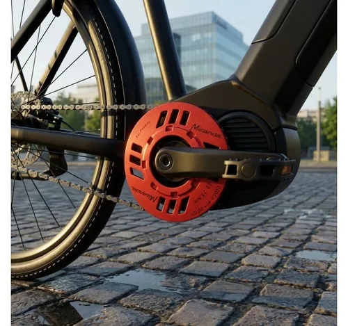 Miranda Kettenschutz für E-Bikes mit Bosch Antrieb, rot, One Size - Leichter Kettenschutz aus kalt geschmiedetem Aluminium, perfekt für Bosch Active/Performance/CX Antriebe. Schützt die Kette und sorgt für eine lange Lebensdauer.