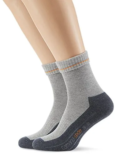 Camano Herren 5942 Sportsocken, Grau (Grey 10), (Herstellergröße: 43/46) (2er Pack)