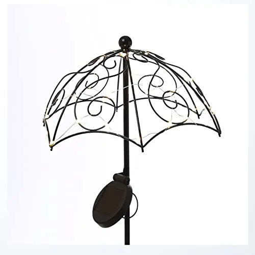 LED Solar Gartenstecker REGENSCHIRM in schwarz von Marelida