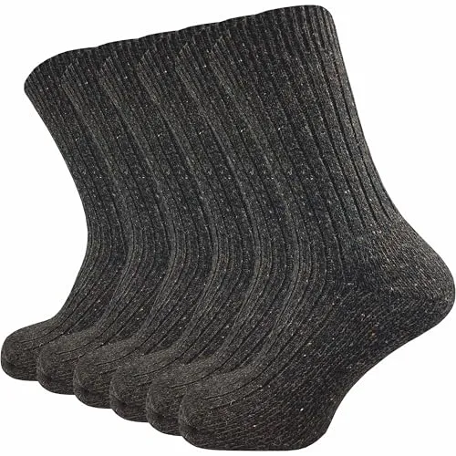 GAWILO Herren Norweger Socken (6 Paar) warme & dicke Thermosocken gegen kalte Füße | Wollsocken (DE/NL/SE/PL, Numerisch, 39, 42, Regular, Regular, braun)