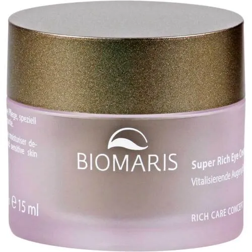 Biomaris Super Rich Eye Cream 15 ml - Augenpflege für anspruchsvolle Haut, mit MeeresTIEFwasser und Braunalgen-Extrakt für intensive Feuchtigkeit und verbesserte Elastizität, wirkt gegen Falten und Augenringe.