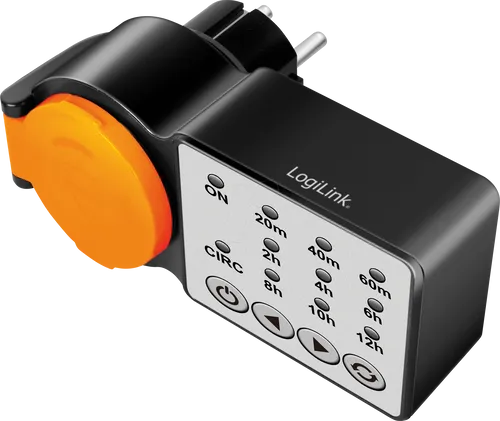 LogiLink Zeitschaltuhr ET0015, digitale Steckdose für außen