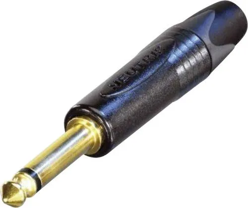 Neutrik NP2X-B Klinken-Steckverbinder 6.35mm Stecker, gerade Polzahl: 2 Mono Schwarz 1St.