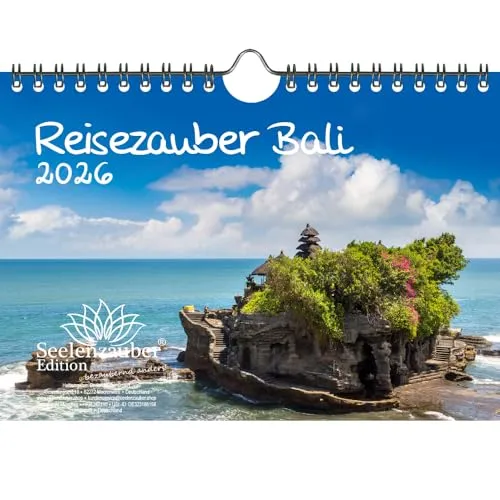 Reisezauber Bali DIN A5 Kalender für 2026 Indonesien Urlaub Strand - Seelenzauber