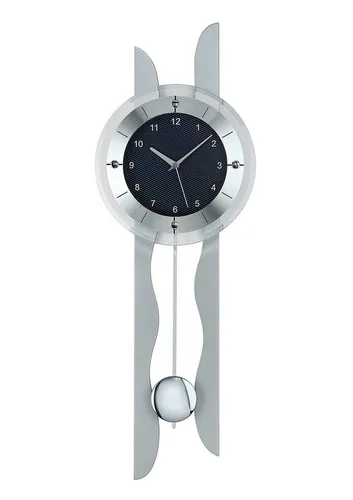 AMS Wanduhr Funkpendeluhr 5243 in silber von AMS