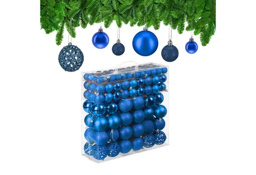 Weihnachtskugeln für festliche Stimmung in blau von Relaxdays