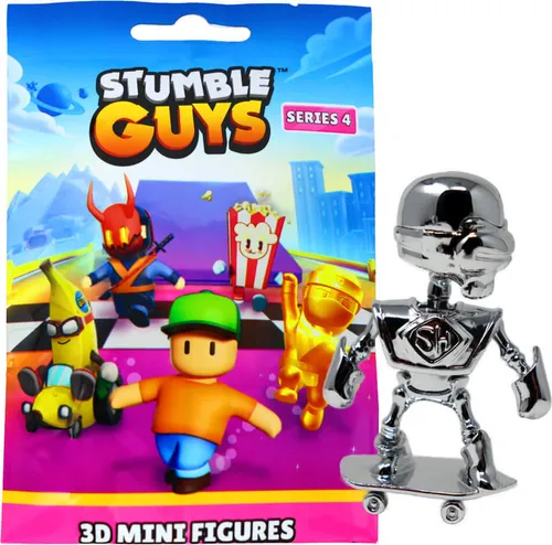 Stumble Guys 3D Sammelfigur 23 - Silver Skeleton (Chrome) - Entdecke die Stumble Guys 3D Sammelfigur 23 in edlem Chrome! Teil der aufregenden Serie 4 mit insgesamt 26 Figuren. Ideal für Sammler und Fans der Spielzeugfigur-Kategorie.