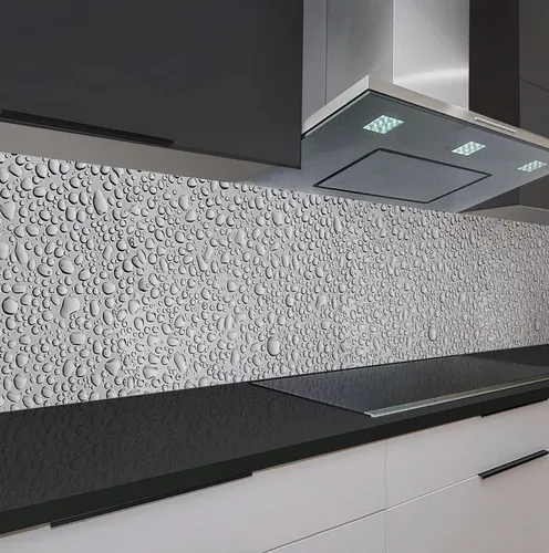 Rodnik Küchenrückwand Regentropfen, ABS-Kunststoff Platte Monolith in DELUXE Qualität mit Direktdruck