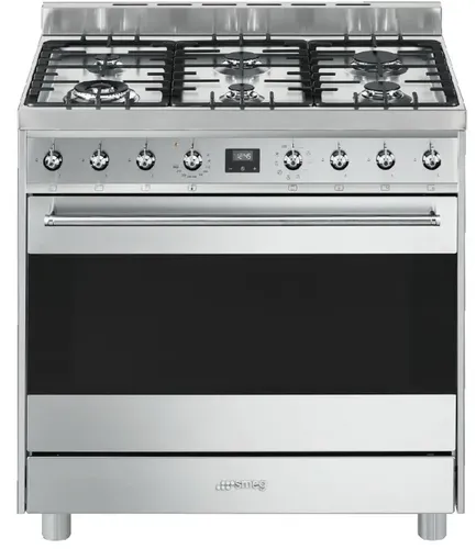 Smeg C9GMXD2 Gas-Standherd 90cm Classici Edelstahl von Smeg