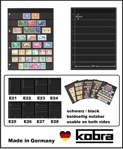 1-KOBRA-E28-Einsteckblätter-Combi-2x-8-Fächer-29x198mm-schwarz-A4-Lochung