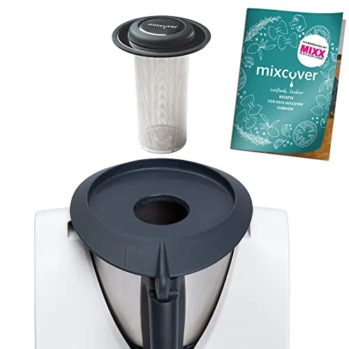 mixcover Edelstahl Teesieb Teefilter mit Ebook Rezeptheft kompatibel mit Vorwerk Thermomix TM31 - Thermomix Zubehör