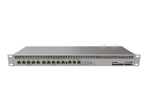 MikroTik RouterBOARD RB1100AHx4 - 13-Port Gigabit Router - Router mit 13-Port-Switch und Rackmontage, ideal für leistungsstarke Netzwerklösungen in Unternehmen.