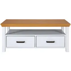 Inter Link Maluno Couchtisch Massivholz Weiß/Oak Colori von Interlink