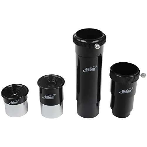 Seben Okular 4mm + 20mm + Umkehrlinse + Barlowlinse 1,25