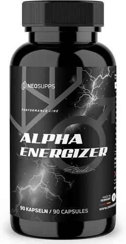 Neosupps Alpha Energizer 90 Kapseln, Hochdosierte Formel für mehr Energie Kapsel, Mit enXtra enoSTIM, AstraGin, Ginseng & Maca, Energie & Fokus