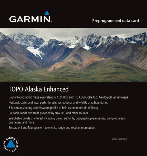 Garmin Microsd/Sd Karte: Topo Alaska Enhanced neutral von Garmin