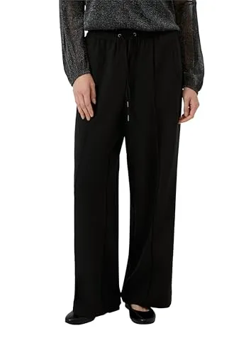 s.Oliver Fließende Hose mit Elastikbund und geradem Bein - Elegante, fließende Hose mit geradem Bein und elastischem Bund für optimalen Tragekomfort. Ideal für jeden Anlass, mit praktischen Eingrifftaschen und Knopfverschluss.