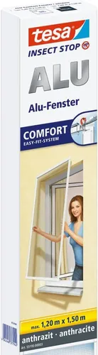 Tesa ALU COMFORT Fliegengitter 1200mm x 1500mm in braun von tesa