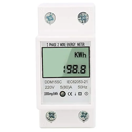 Digitaler Energiezähler Einphasen DIN-Schiene 35 mm