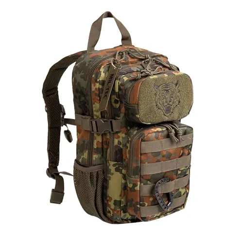 Mil-Tec Unisex US Assault Pack Kids BW Camo Rucksack - Flecktarn, hoher Tragekomfort und moderne Passform für aktive Kinder