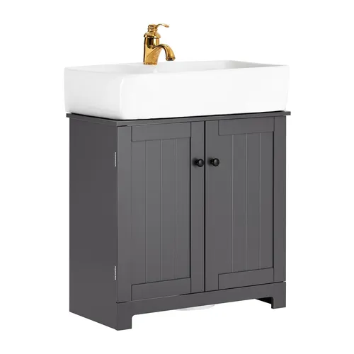 SoBuy Waschbeckenunterschrank BZR18 in grau von SoBuy