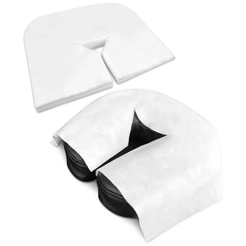 ZEN – 500x Einweg Nasenschlitztücher für Massageliegen – Vlies Einwegauflagen für Kopfstützen bei Massagetischen, Massagebänken & Behandlungsliegen – Massage-Zubehör Gesichtsauflagen 41x31 cm