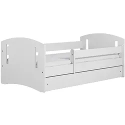 Raumhirsch Furniture Kinderbett, Weiß mit Schublade, 80x180 cm - Praktisches Kinderbett 80/180 cm in Weiß mit Schublade und Matratze. Ideal für jedes Kinderzimmer, vereint es Funktionalität und modernes Design. Robuste Konstruktion und abgerundete Kanten sorgen für Sicherheit und Komfort.