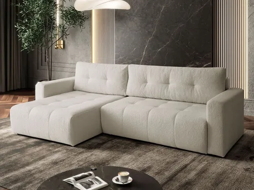 Lookway Ecksofa ASTON L-Form Couch mit Schlaffunktion in weiß von Lookway