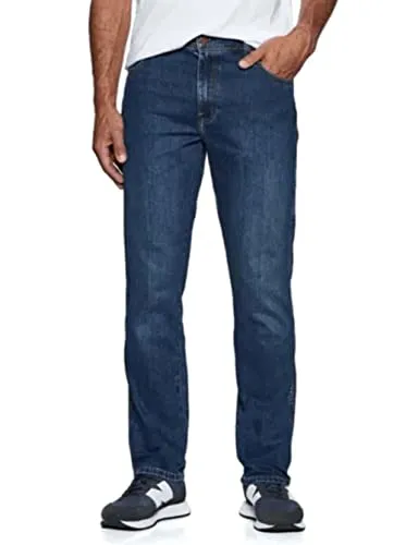 Wrangler Herren-Jeans Texas, Regular Fit, Straight Leg - Bequeme Wrangler-Jeans mit regulärer Passform und geradem Bein, ideal für jeden Anlass. Zeitloses Design mit typischen Wrangler-Details, aus hochwertiger Baumwolle für angenehmen Tragekomfort.