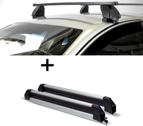 Skiträger Silver Ice + Dachträger K1 MEDIUM für Alfa Romeo Giulietta