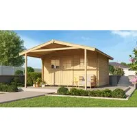 Weka Gartenhaus 111 A, Natur - Vielseitig einsetzbar - Gartenhaus und Gerätehaus in einem! Aus hochwertiger Nordischer Fichte, 28 mm Blockbohlen für Stabilität und einladende Gemütlichkeit. Ideal für Gartenliebhaber!