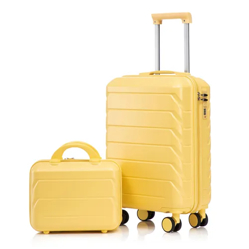 LVHOM Hartenschalenkoffer-Set 2-teilig mit 360° Rollen