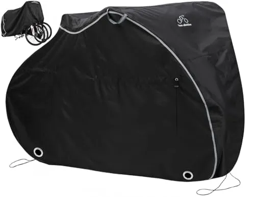 TeamObsidian Fahrradabdeckung für 3 Fahrräder - wasserdichte Fahrradgarage - Fahrradkoffer & Fahrradtransporttaschen - Strapazierfähige, wasserdichte Abdeckung schützt Ihre Fahrräder effektiv vor Sonne, Regen und Schnee.
