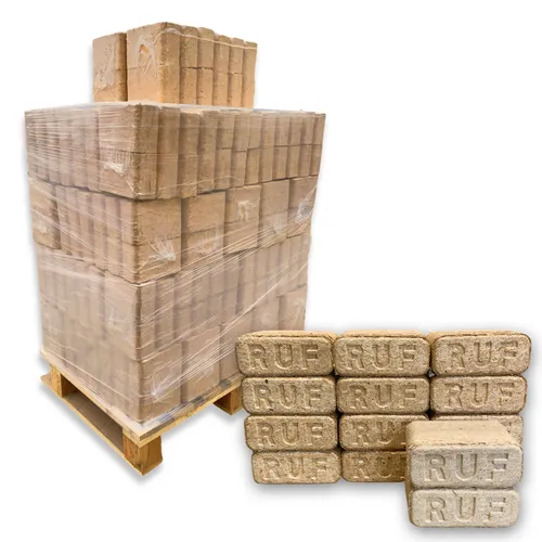 Feuerpracht Premium RUF Holzbriketts Halb-Palette 300KG