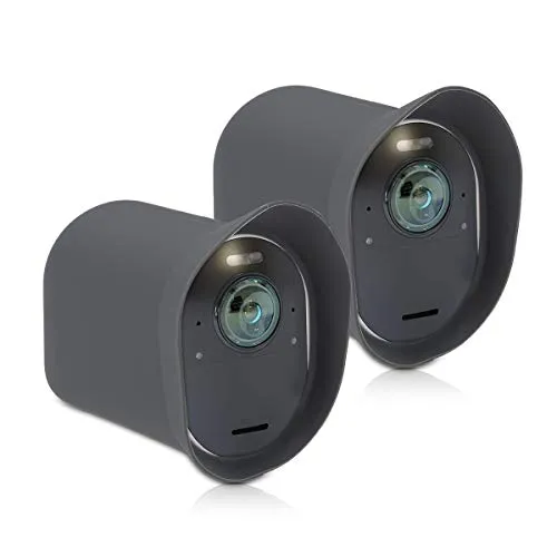 kwmobile 2X Hülle kompatibel mit Arlo Ultra/Arlo Pro 3 / Pro 4 - Silikon Security Camera Cover Schutzhülle Kamera - Grau