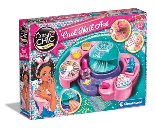 Clementoni Crazy Chic (18599) - Kreatives Schminkset - Party Schminke Set für kreative Make-up Ideen, ideal für Mottopartys und Kindergeburtstage.