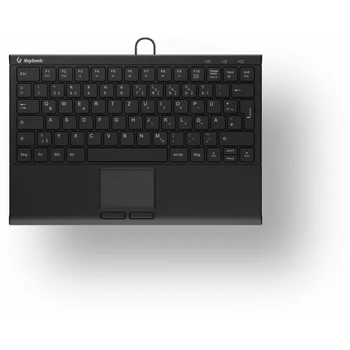 KeySonic TAS KSK-5211ELU (DE) Mini Touchpad schwarz - Tastaturen mit integriertem Touchpad, kompakt und ideal für unterwegs oder enge Arbeitsplätze.