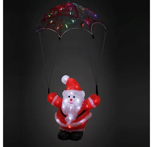 DEUBA® Weihnachtsdeko LED Acryl Figur Weihnachtsmann 60cm - Nussknacker: Diese große, beleuchtete Acrylfigur bringt festliche Stimmung in dein Zuhause, sowohl drinnen als auch draußen. Mit spritzwassergeschütztem Design und warmem Licht sorgt sie für eine zauberhafte Weihnachtsatmosphäre.