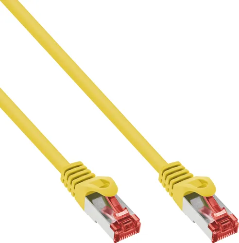 InLine® Patchkabel, S/FTP (PiMf), Cat.6, 250MHz, PVC, Kupfer, gelb, 10m
