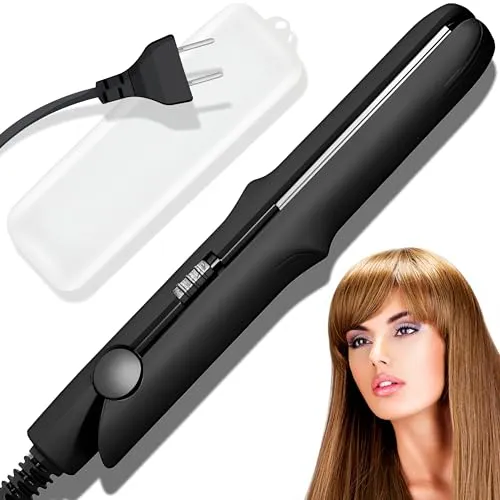 Retoo Professioneller Mini-Haarglätter für kurze Haare und Bart - Glätteisen für schnelles Haarstyling mit Titanheizplatten, kompakt und ideal für Reisen. Perfekt für glatte Looks oder kreative Wellen, schnell einsatzbereit und einfach zu bedienen.