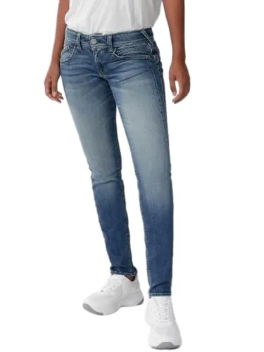 Herrlicher Damen Gila Slim Organic Denim Jeans, Blue sea L32, W24/L32 - Stylische Gila Slim Jeans aus 100% biologischer Baumwolle, perfekt für umweltbewusste Fashionistas.