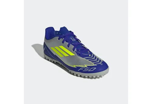 adidas Performance F50 CLUB MESSI KIDS TF Fußballschuh grau 38 EU - Fußballschuhe für Kinder, ideal für den Einstieg in den Fußballsport, mit stylischem Design und optimalem Grip auf Kunstrasen.