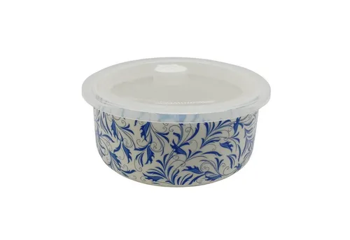 Neuetischkultur Schüssel Schüssel rund 0,9 Liter Keramik gemustert, Keramik, (Stück, 1-tlg), Mikrowellendose Frischhaltedose